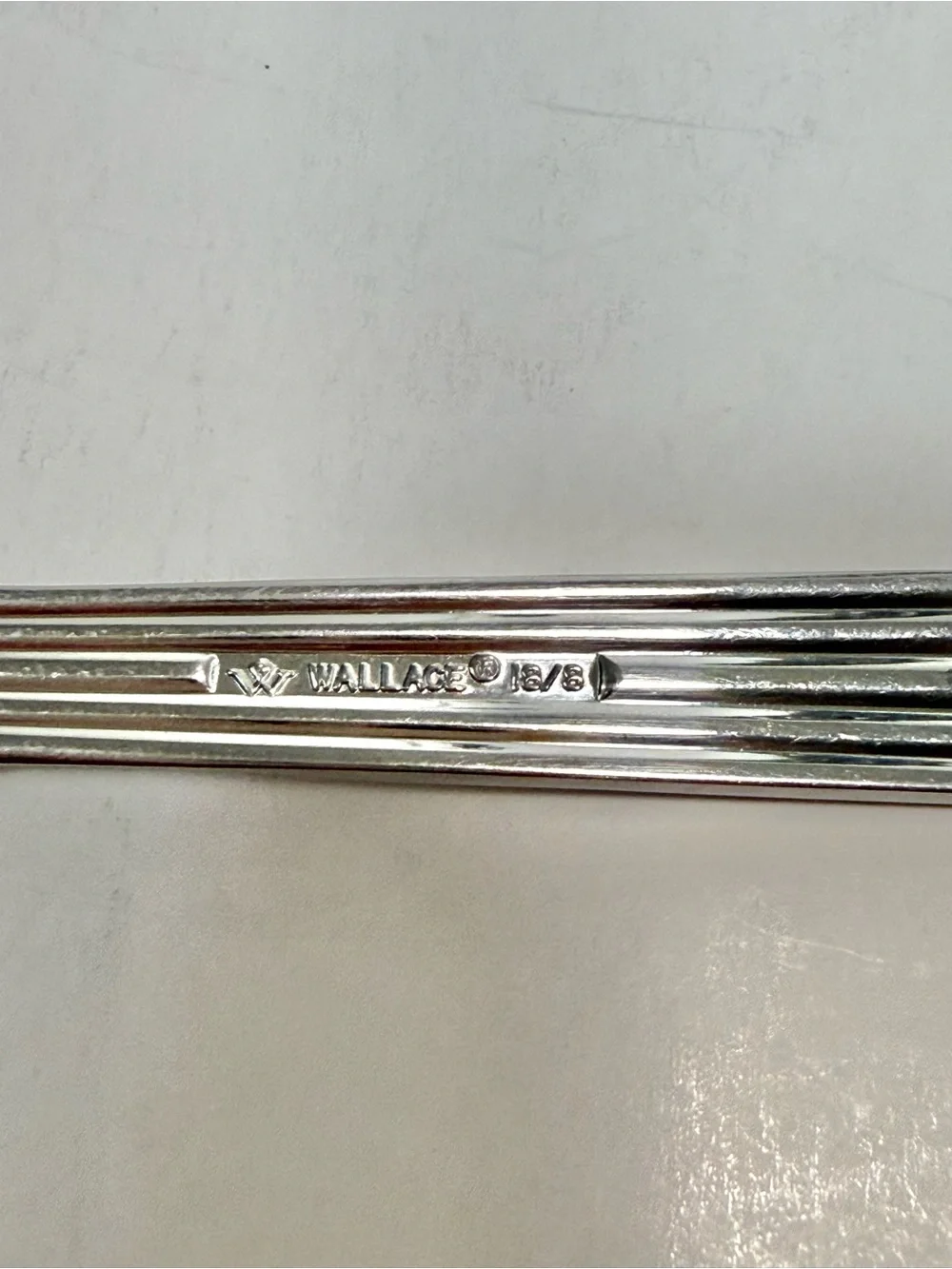 4 Wallace CHARDONNAY Teaspoons 18/8 Stainless Glossy Ribbed 6 3/8